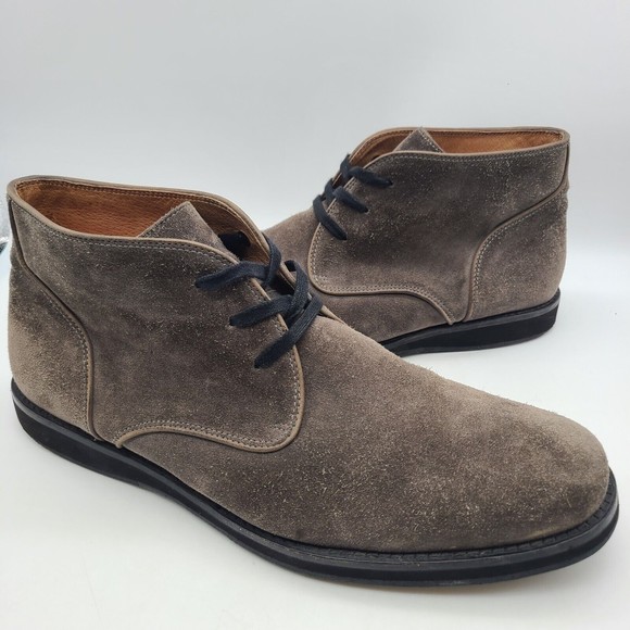 John Varvatos USA BROOKLYN Chukka Boot Suede Shoe Dark Brown Black Men’s US 13 - Picture 2 of 10